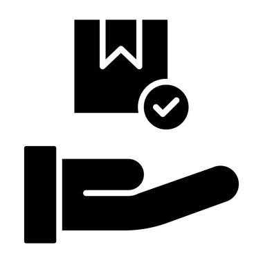 kontrol listesi glyph düz vektör dekoru