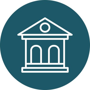 Bina. Web simgesi basit illüstrasyon