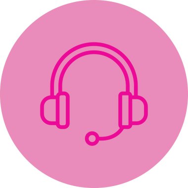 kulaklık web simgesi, vektör çizim