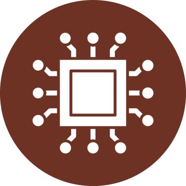 çip simgesi, vektör illüstrasyonu