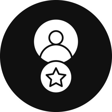 Yıldız kullanıcısı insan simgesinin vektör illüstrasyonu