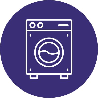 çamaşır makinesi ikon vektör çizimi