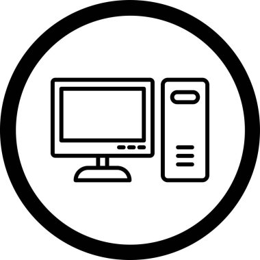 Bilgisayar. Web simgesi basit illüstrasyon