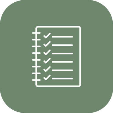 Özet Arkaplanda İzole Liste Simgesi Denetle