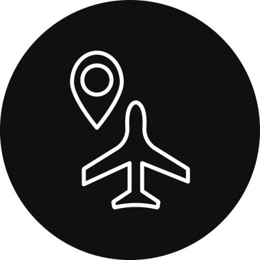 Havaalanı simgesinin vektör illüstrasyonu