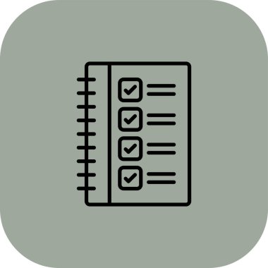 Kontrol listesi. Web simgesi basit tasarım