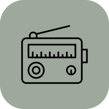 radyo simgesi vektör işareti ve sembolü