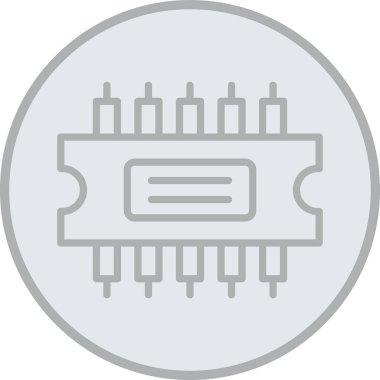 İşlemci. Web simgesi basit illüstrasyon