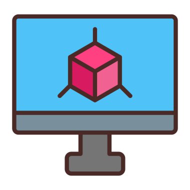 bilgisayar simgesi vektör illüstrasyonu