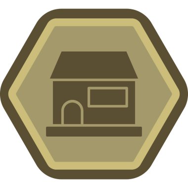 Bir ev simgesinin vektör illüstrasyonu