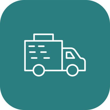 Kişisel ve ticari dağıtım minibüsü simgesi.