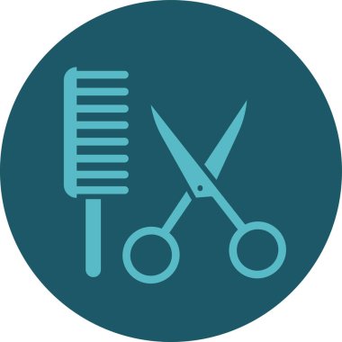 berber dükkanı ikon vektör illüstrasyonu