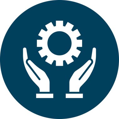 dişli düz vektör simgesi