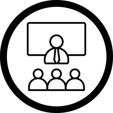 Konferans simgesi, vektör çizimi