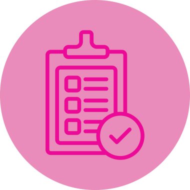 Soyut arkaplanda kontrol listesi simgesi izole edildi