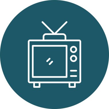 TV simgesi vektör illüstrasyonu