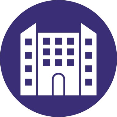 Bina. Web simgesi basit illüstrasyon