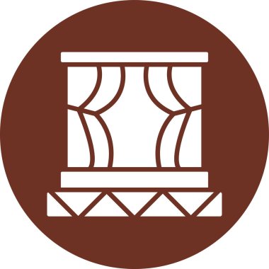 Sütun simgesi, vektör illüstrasyonu