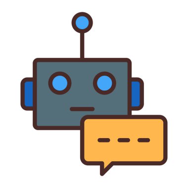 robot ikon vektör illüstrasyonu