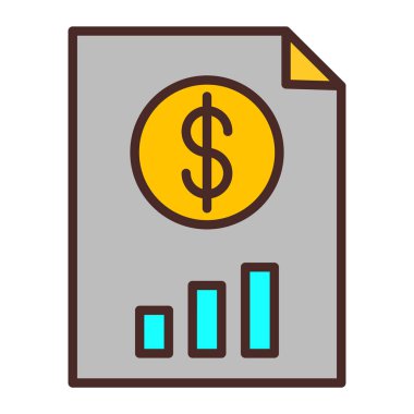 Finansal ikon vektörü. İnce çizgi işareti. izole edilmiş sınır sembolü çizimi