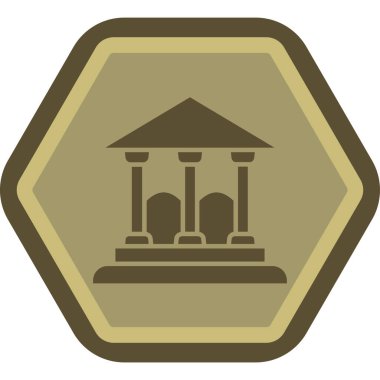 Bina. Web simgesi basit illüstrasyon