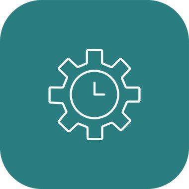 Zaman simgesi, vektör illüstrasyonu ayarlanıyor