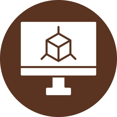 Bilgisayar simgesi. Basit resimleme