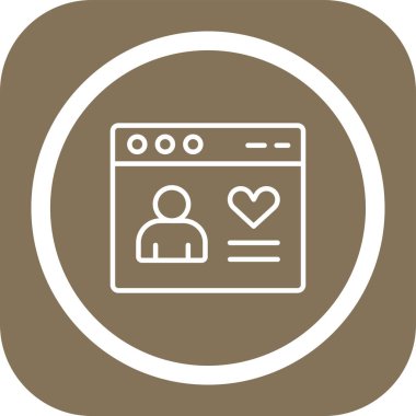 vektör illüstrasyonu, kalbin basit simgesi