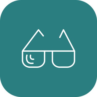 Gözlük simgesi çizimi.