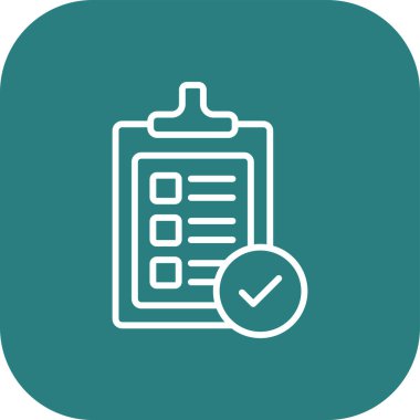 Kontrol listesi simgesi vektör illüstrasyonu