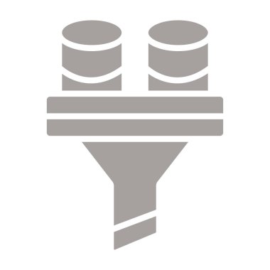 Boru simgesi vektör işareti ve beyaz arkaplanda izole edilmiş sembol,