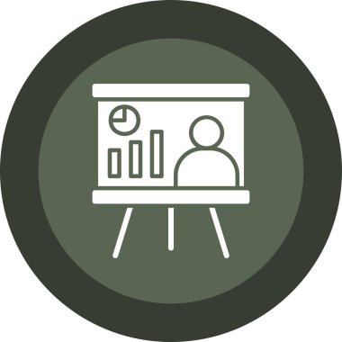 iş Sunu simge vektör çizim