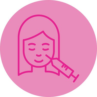 güzellik kız simgesi, vektör illüstrasyonu