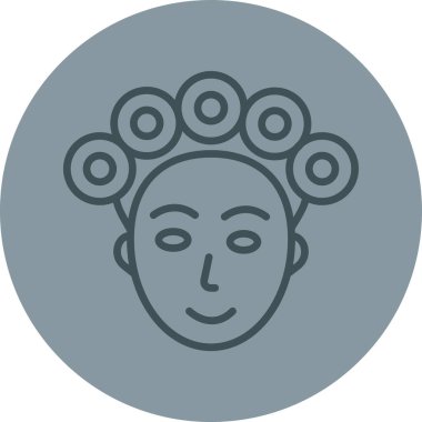 Kadın. Web simgesi basit illüstrasyon