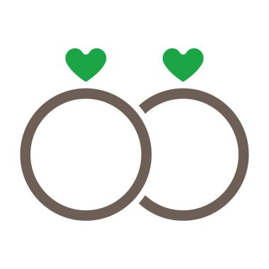 iki halka ikonu. iki halka vektör simgesi. Beyaz arkaplanda izole vektör işareti