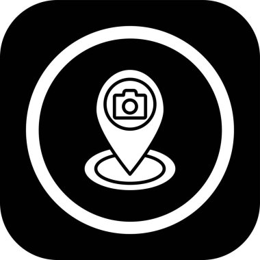 konum simgesi, vektör çizimi