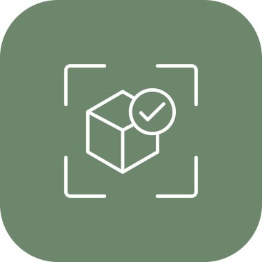 küp düz simge, vektör, illüstrasyon