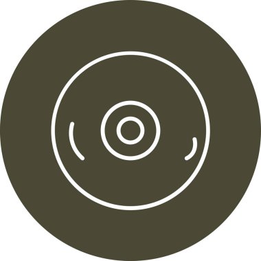 Vinil kayıt simgesinin vektör illüstrasyonu