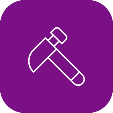 Soyut arkaplanda balta simgesi izole edildi