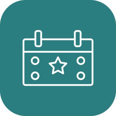 Benzersiz takvim günü vektör simgesi