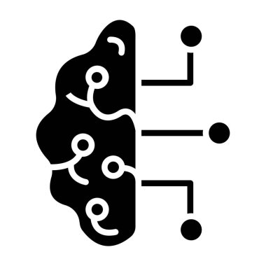 Beyin vektör düz simge