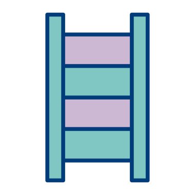 Merdiven. Web simgesi basit illüstrasyon