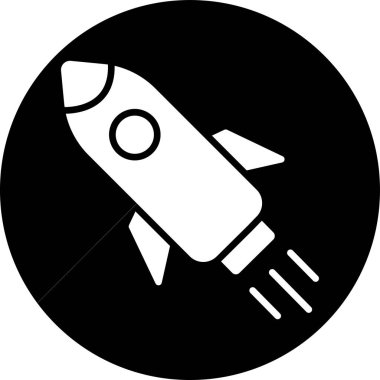 roket ikonu vektör illüstrasyonu