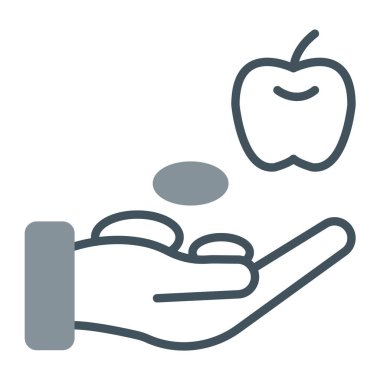 elma simgesinin vektör illüstrasyonu