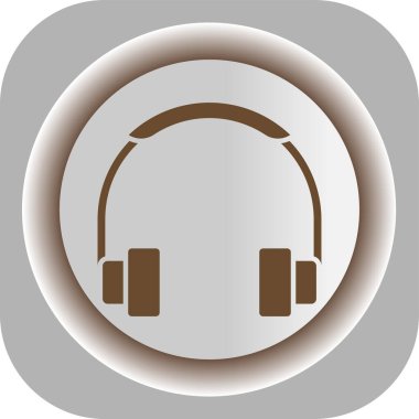 kulaklık simgesi, vektör illüstrasyonu