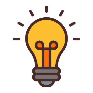 yaratıcı ampul ışığı ikon vektör illüstrasyon tasarımı