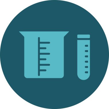 Test tübü simgesinin vektör illüstrasyonu