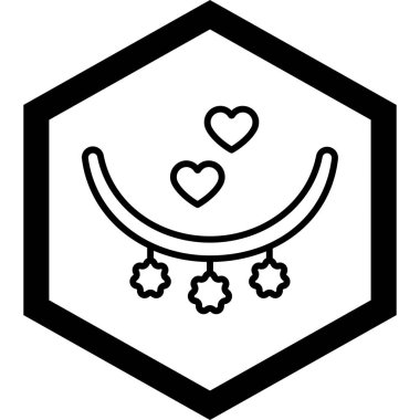 Bir kalp simgesinin vektör illüstrasyonu