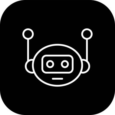 Robot simgesinin vektör illüstrasyonu