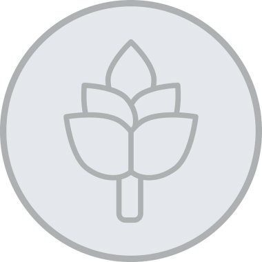 Çiçek simgesinin vektör illüstrasyonu